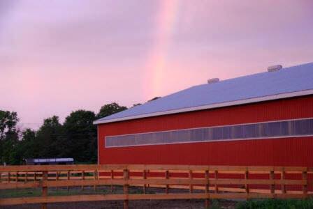 A rainbow over Kings Meadow