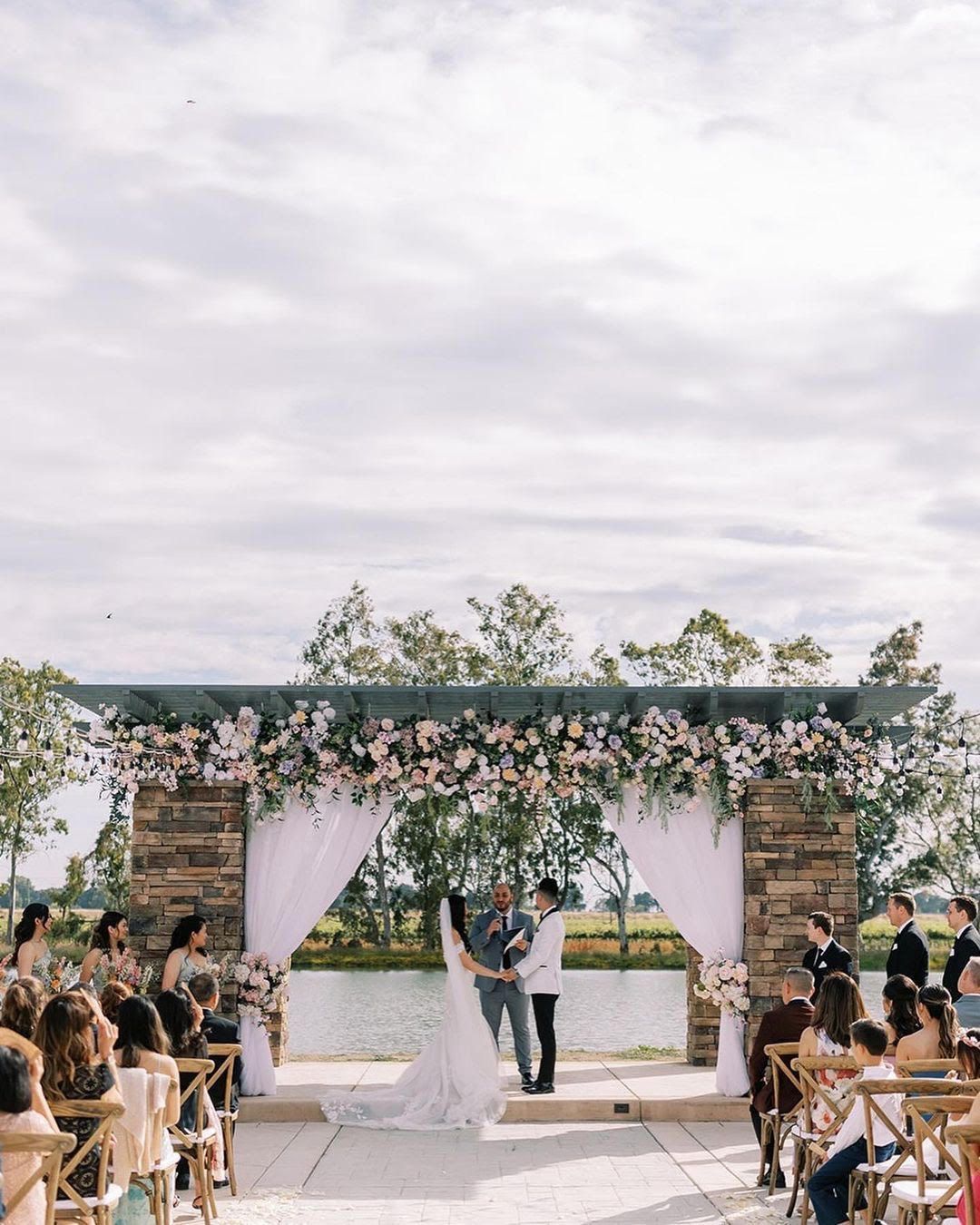 Wedding Setup with Draping Outside
