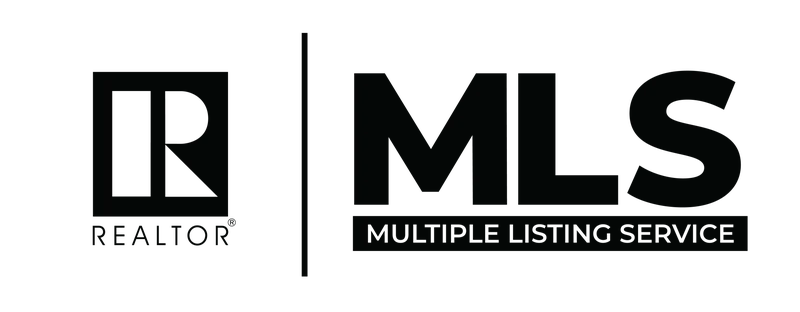 A black and white logo for a realtor multiple listing service.