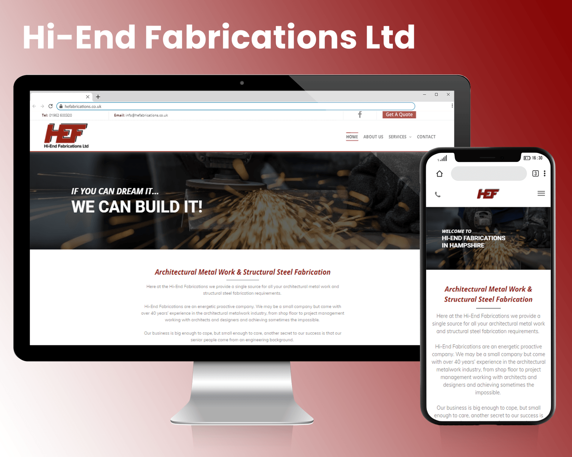 Fabrication Business Website Design