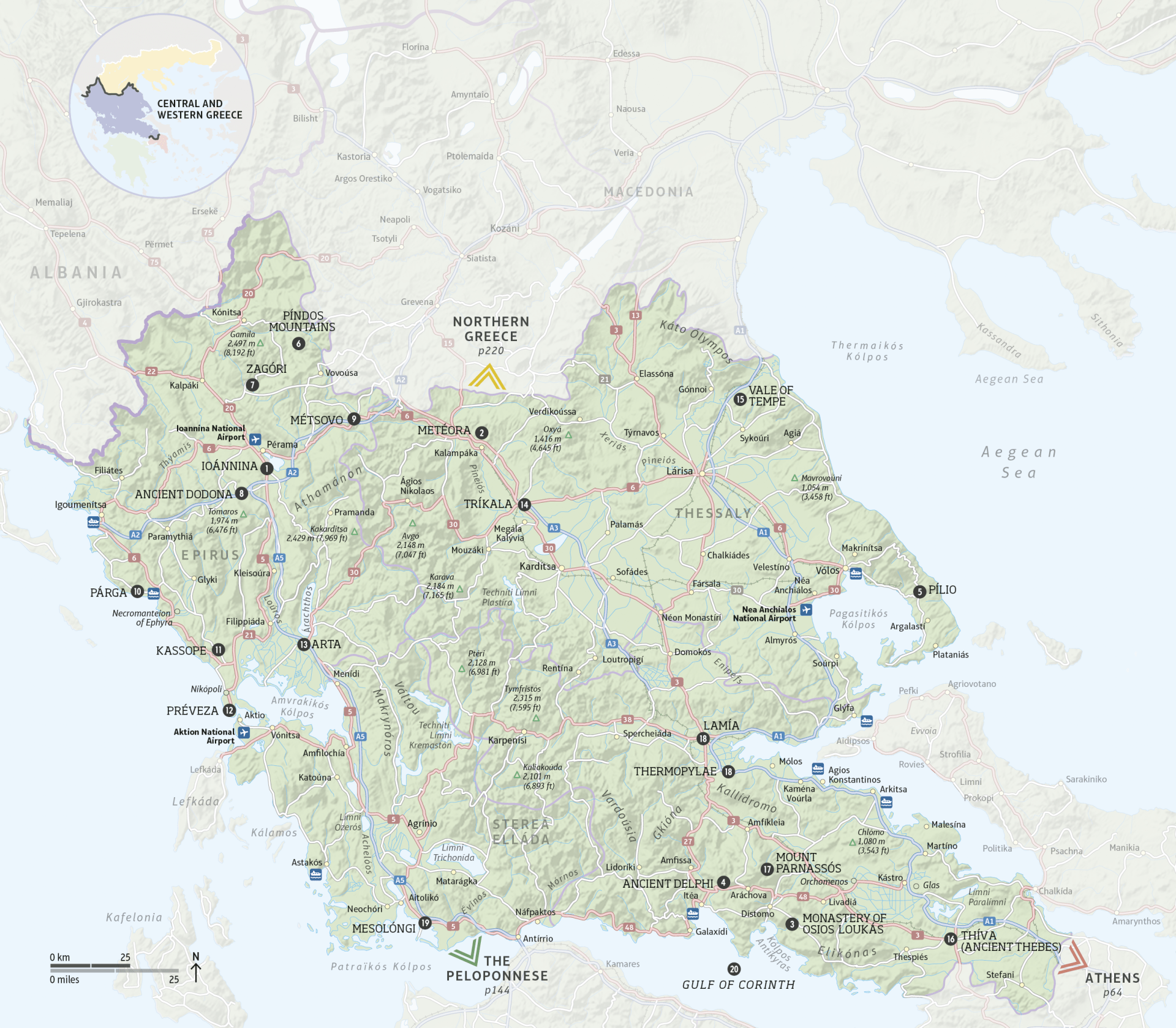 A physically textured map of central Italy