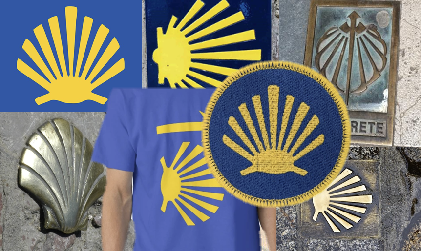 Examples of the Camino de Santiago shell logo
