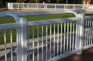 White Vinyl Fence — Fencing in Caledonia, WI