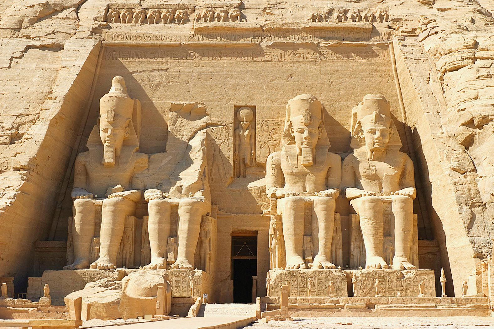The Abu Simbel temple honors Ramses II and his queen Nefertari (meaning “beautiful companion”).