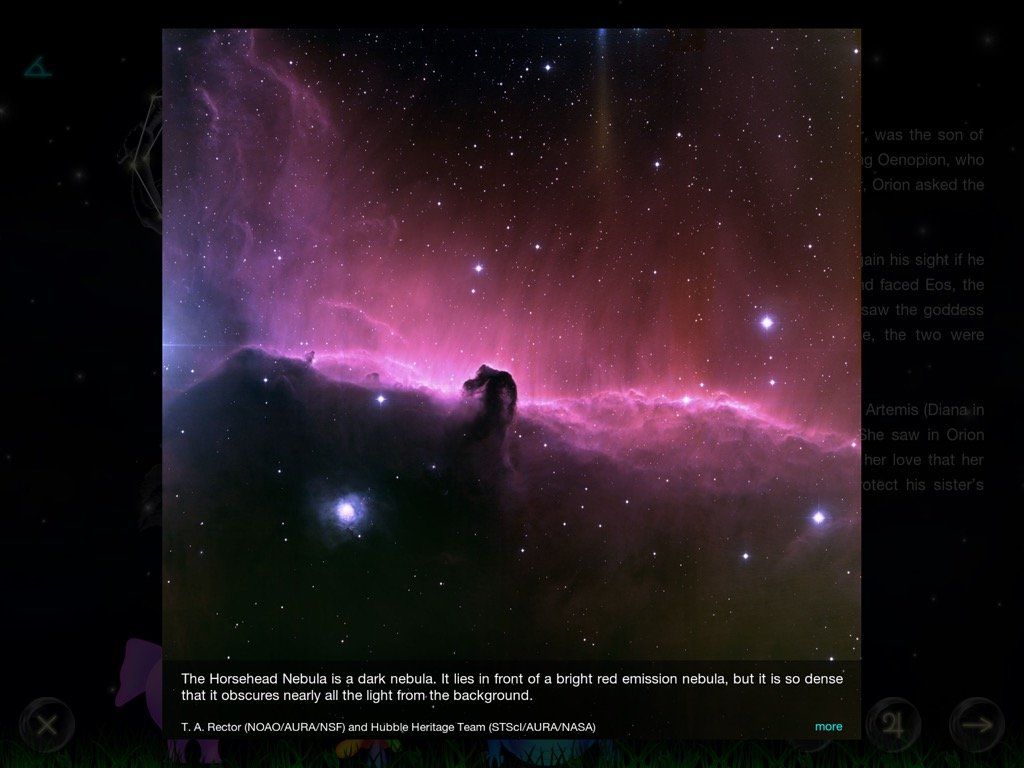 Learn about nebulae with Kiwaka - Astronomy game for kids - app by by LANDKA ®