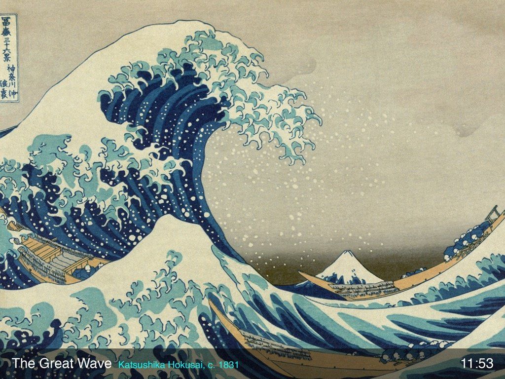 The Great Wave off Kanagawa - Art Legacy Live Screenshot - Art app for Apple TV by LANDKA ®