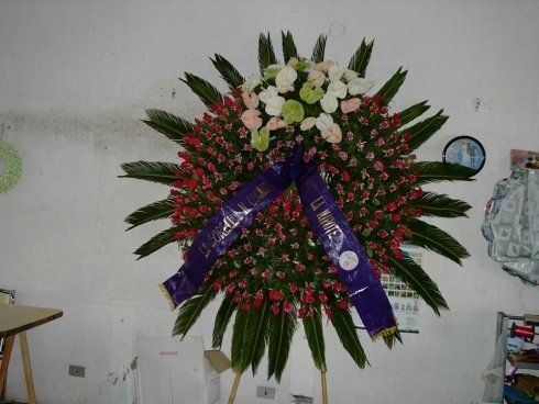 corona di fiori per funerale