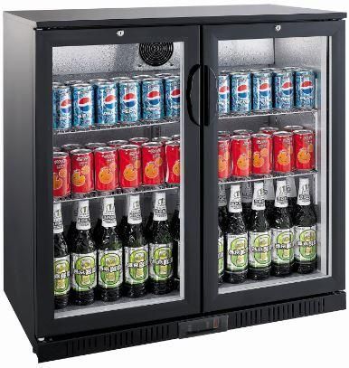 A Two-door Commercial Glass-front Cooler Filled — Premiair Refrigeration, Air Conditioning & Electrical in Tamworth, NSW