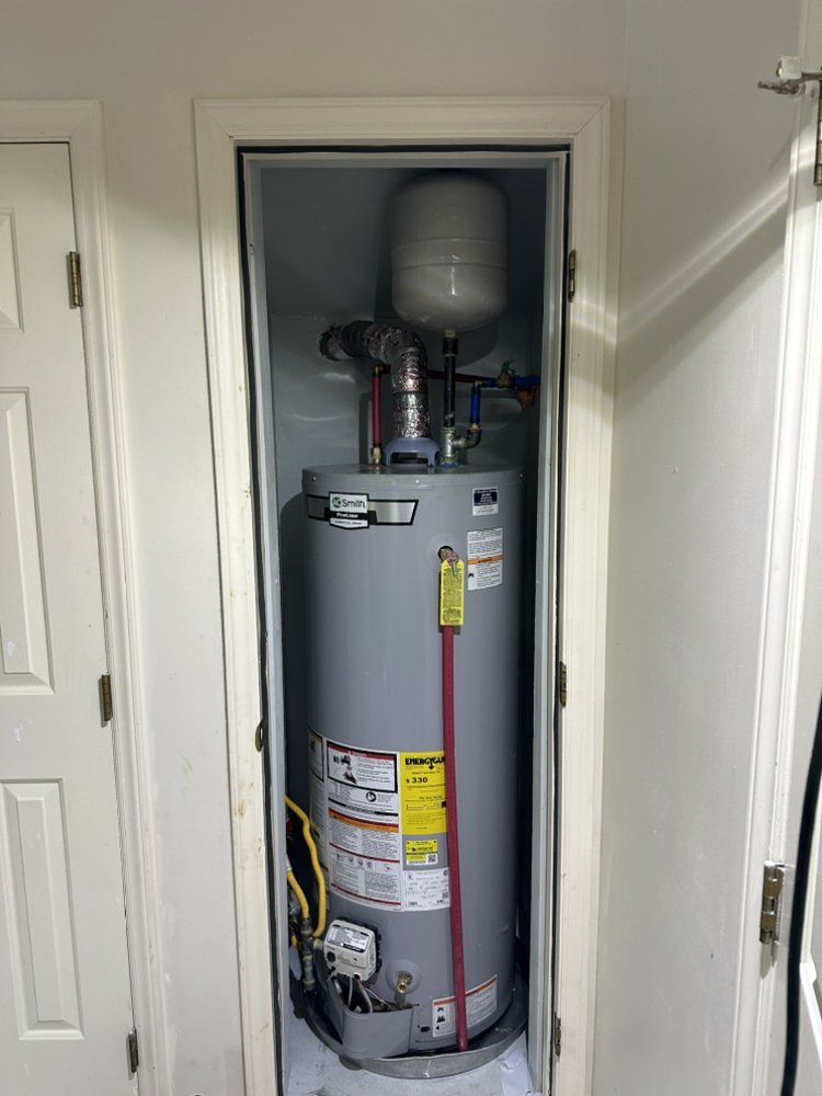 Residential water heater installation service with A.O. Smith tank system
