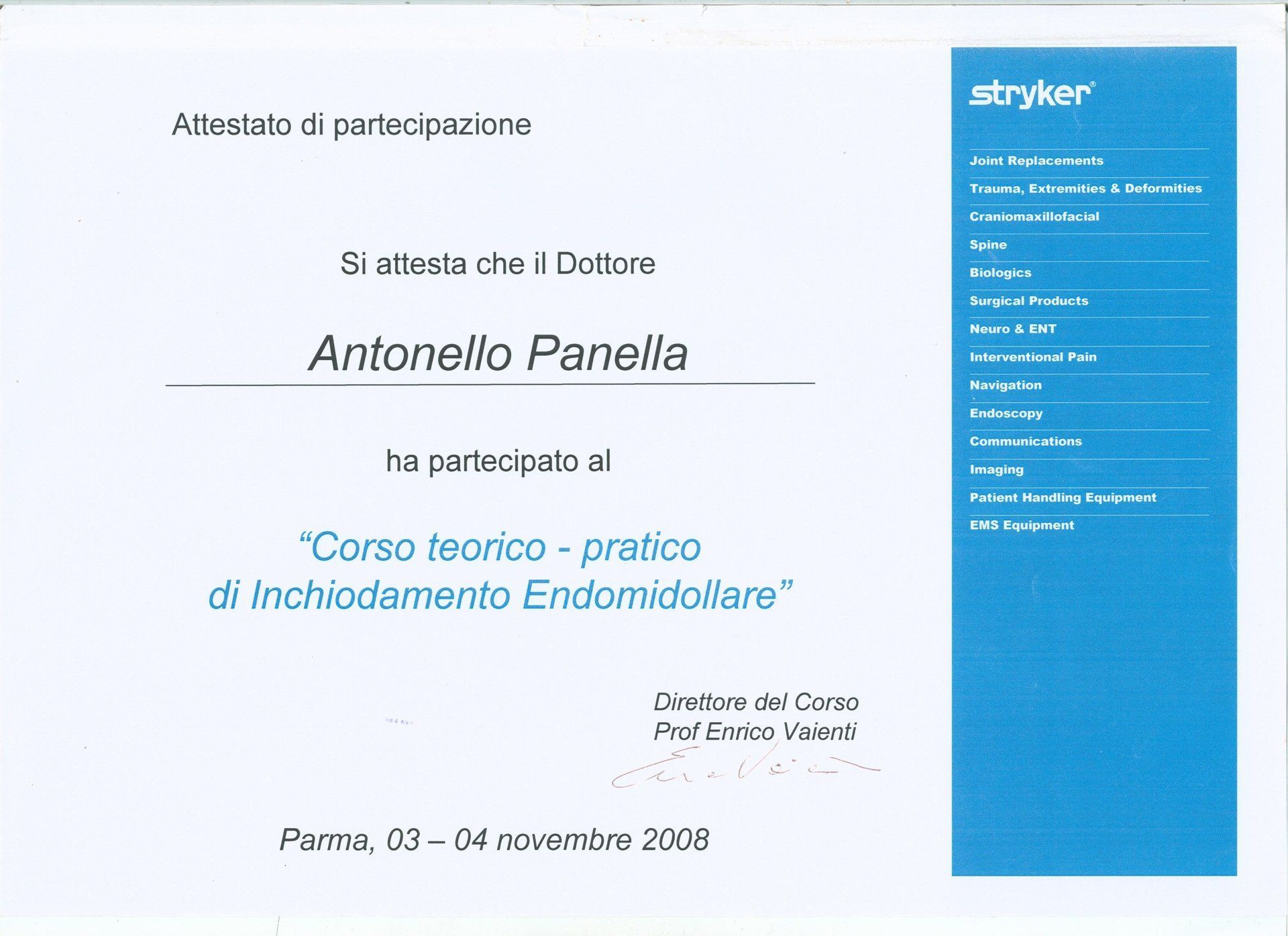 corso inchiodamento endomidollare