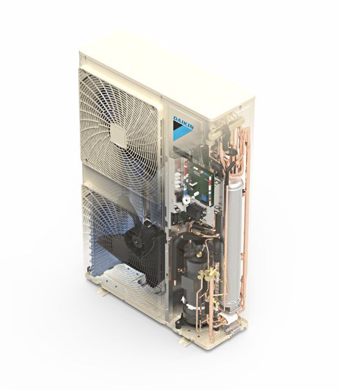 3D Model of an Air Conditioner Set Against a White Background — Enterprise Air That's Cool in Svensson Heights, QLD