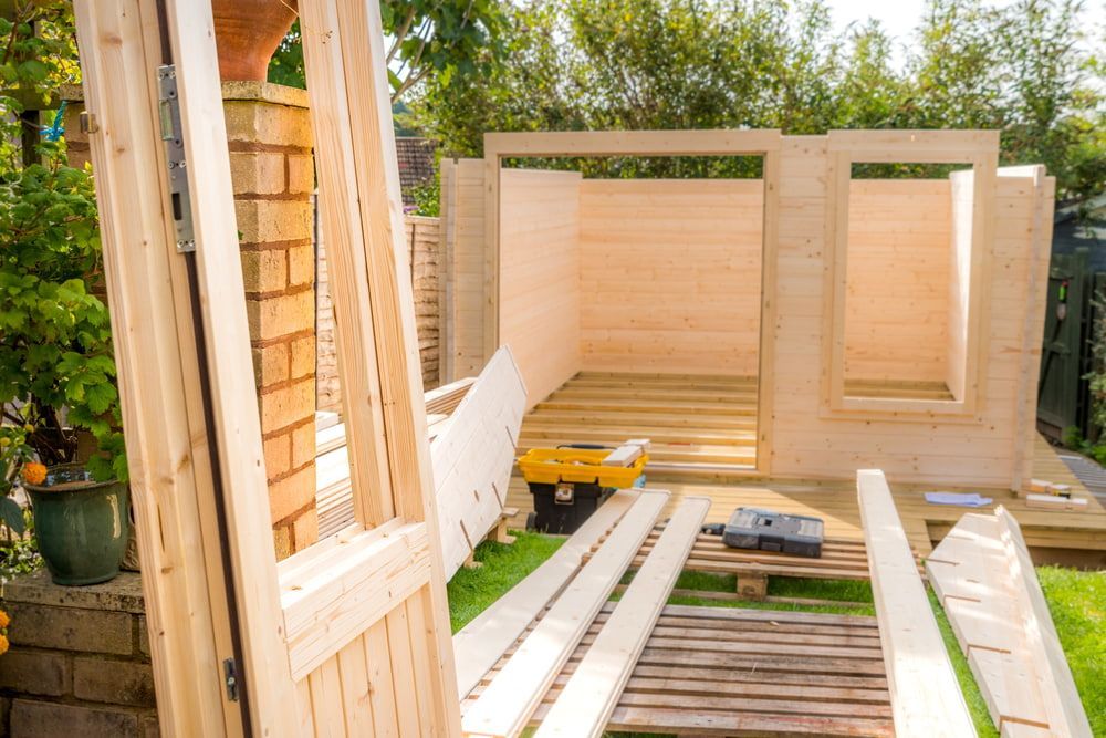 A Wooden House Is Being Built in A Backyard — Adam's Sawmill in Bonville, NSW