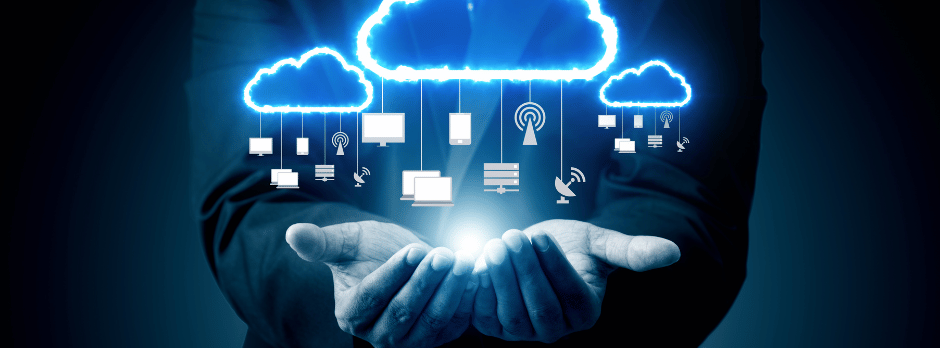 A person is holding a cloud in their hands.