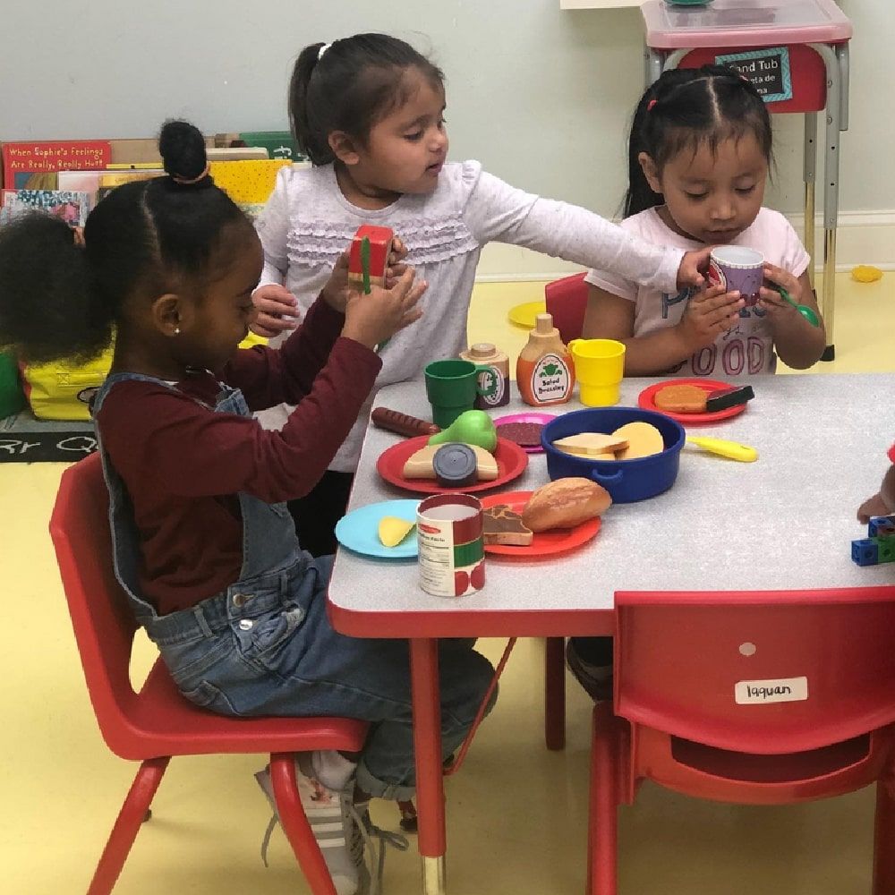 kids playing together at learning center