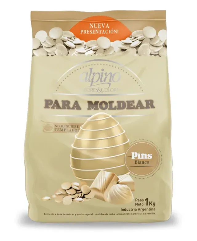 Bolsa de mezcla de harina Alpino para moldear pinsa, color beige con etiqueta naranja y gráfico de cereal.