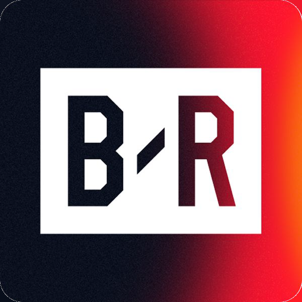 Logo for Bleacher Report: white rectangle with