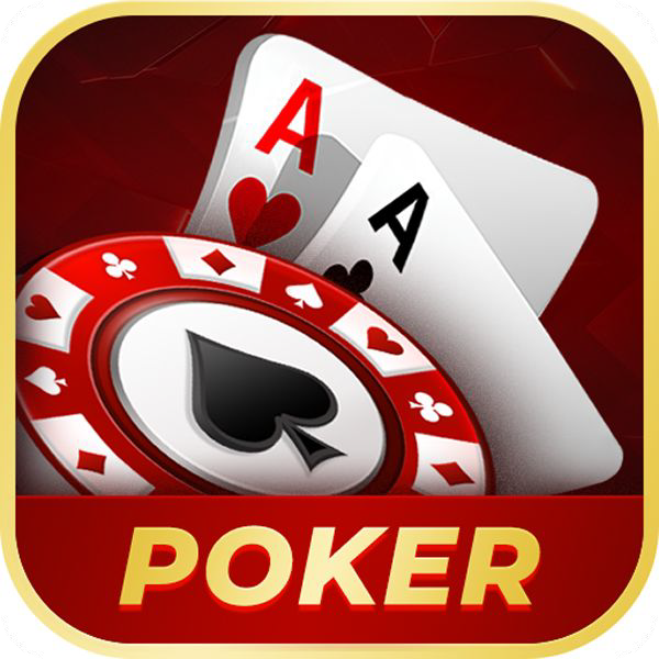 Poker game icon: Ace of hearts and spades cards with a poker chip on a red background.