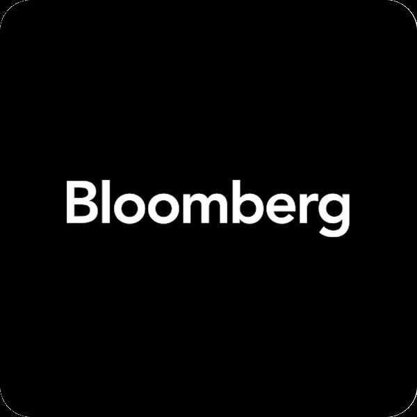 Bloomberg logo on a black square background with white text.