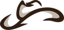 A drawing of a cowboy hat on a white background