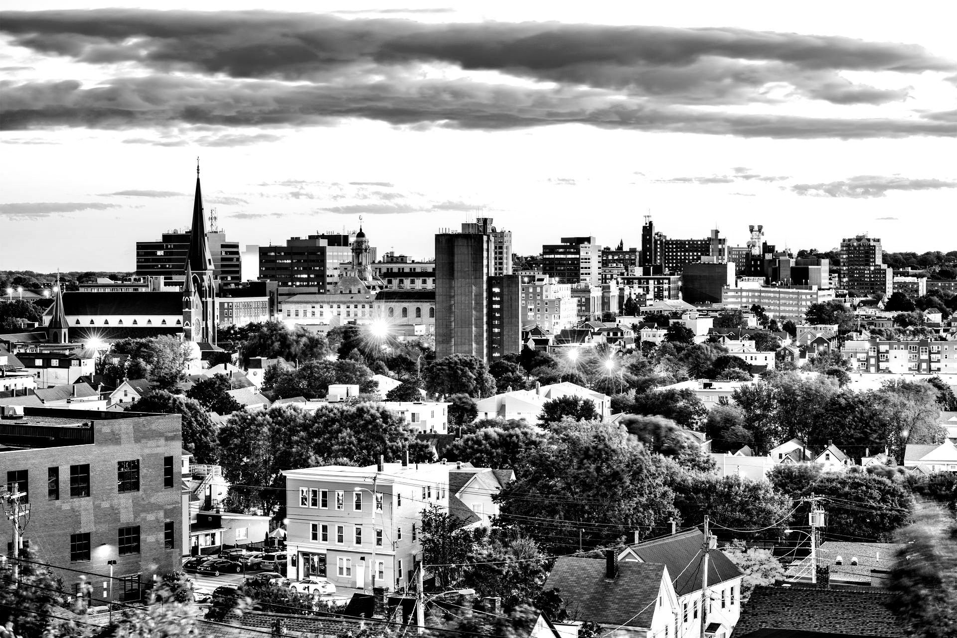 city with buildings and trees