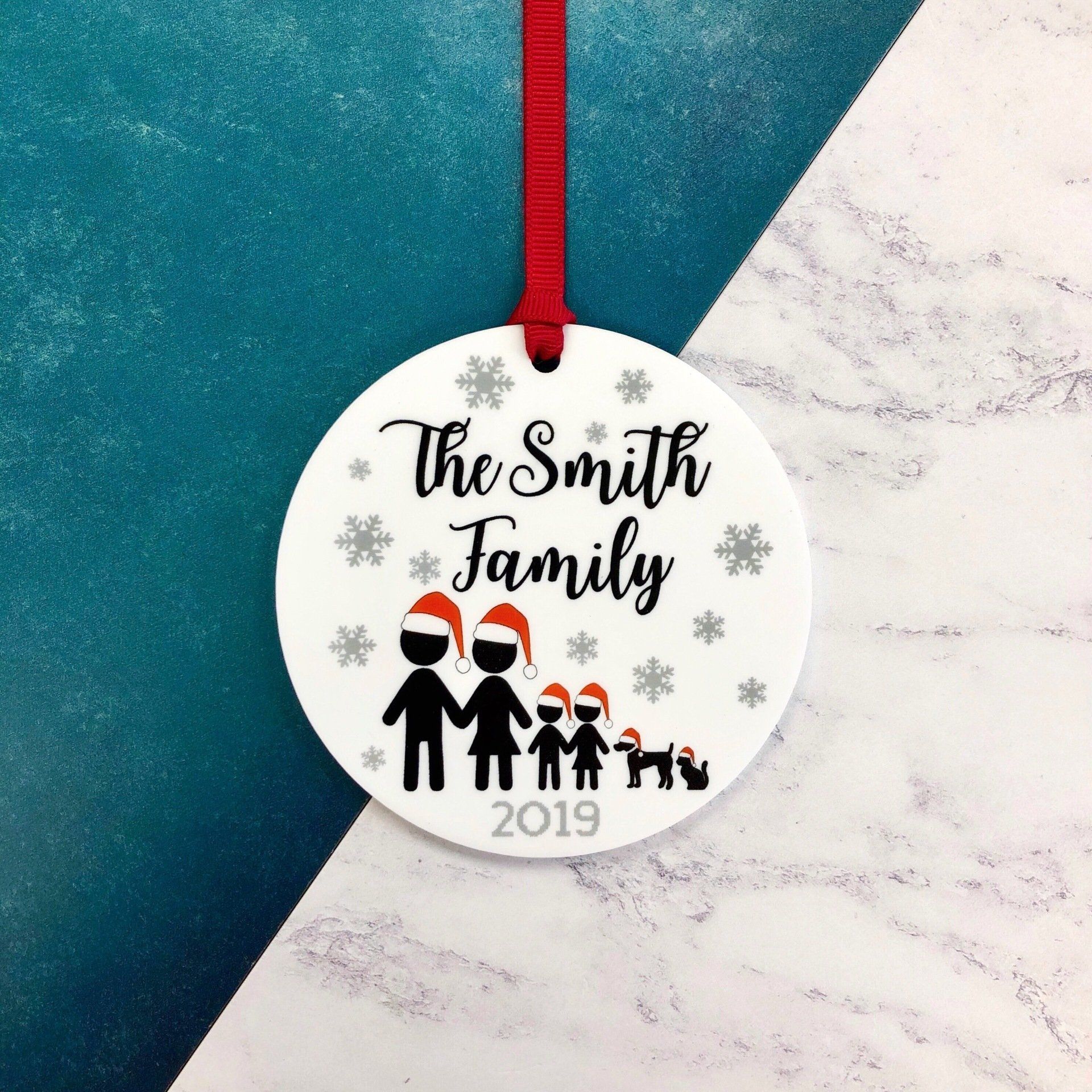 Family Member UV Printed Christmas Decoration