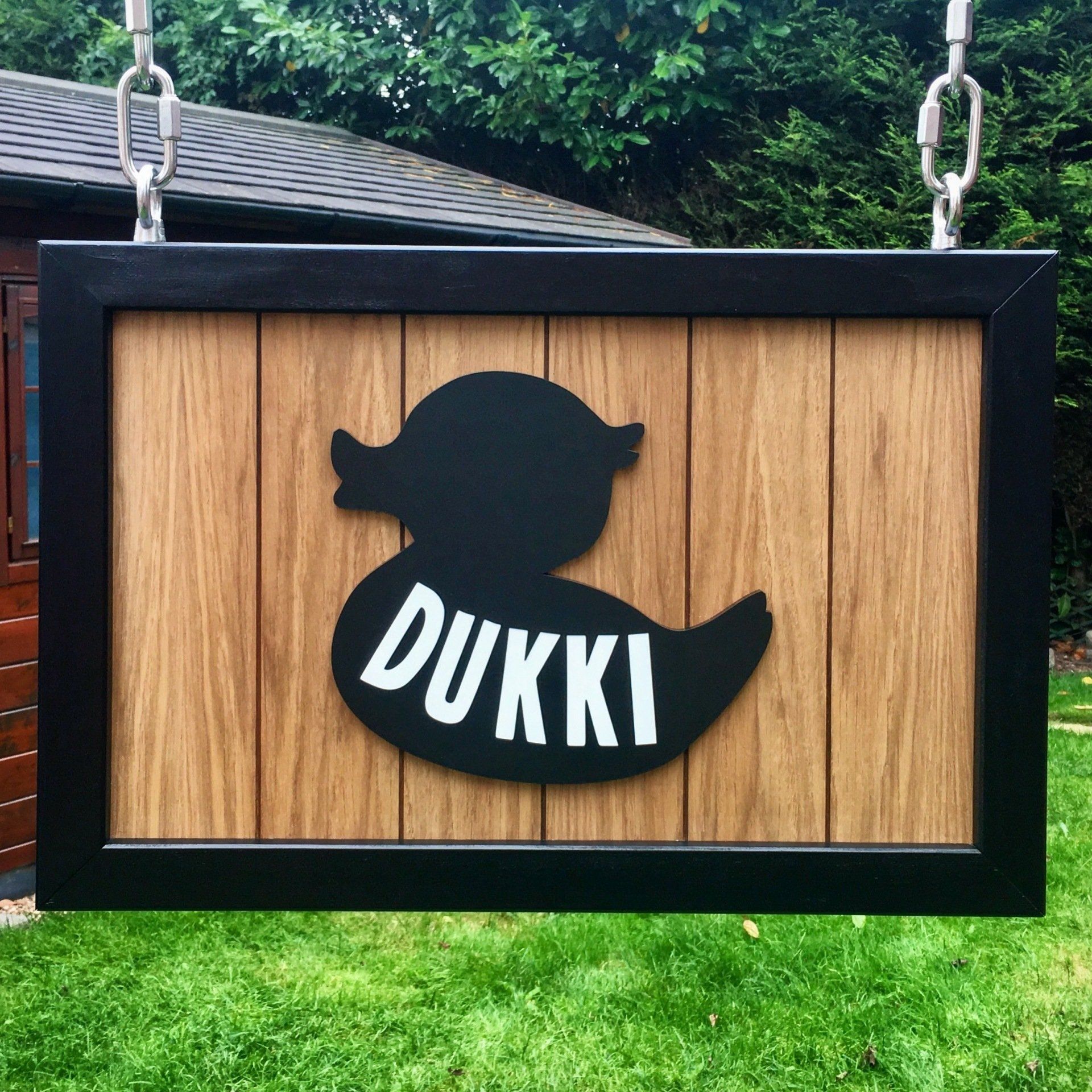 Hanging Wooden Shop Sign 