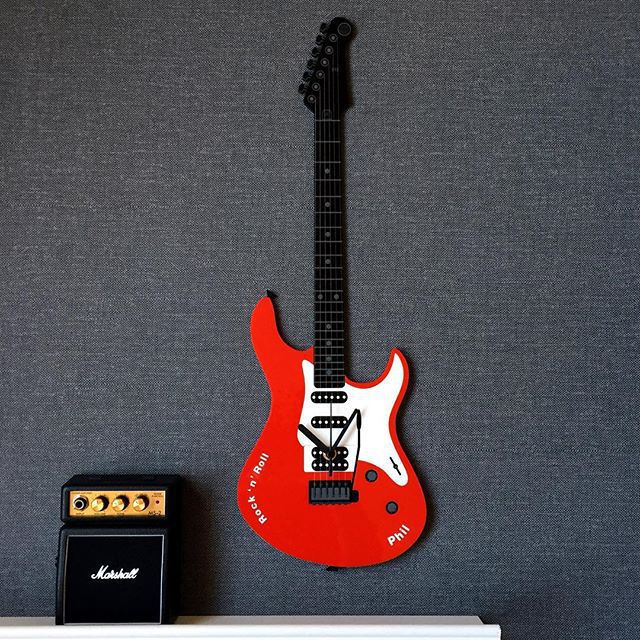 Acrylic Laser Cut Guitar Clock