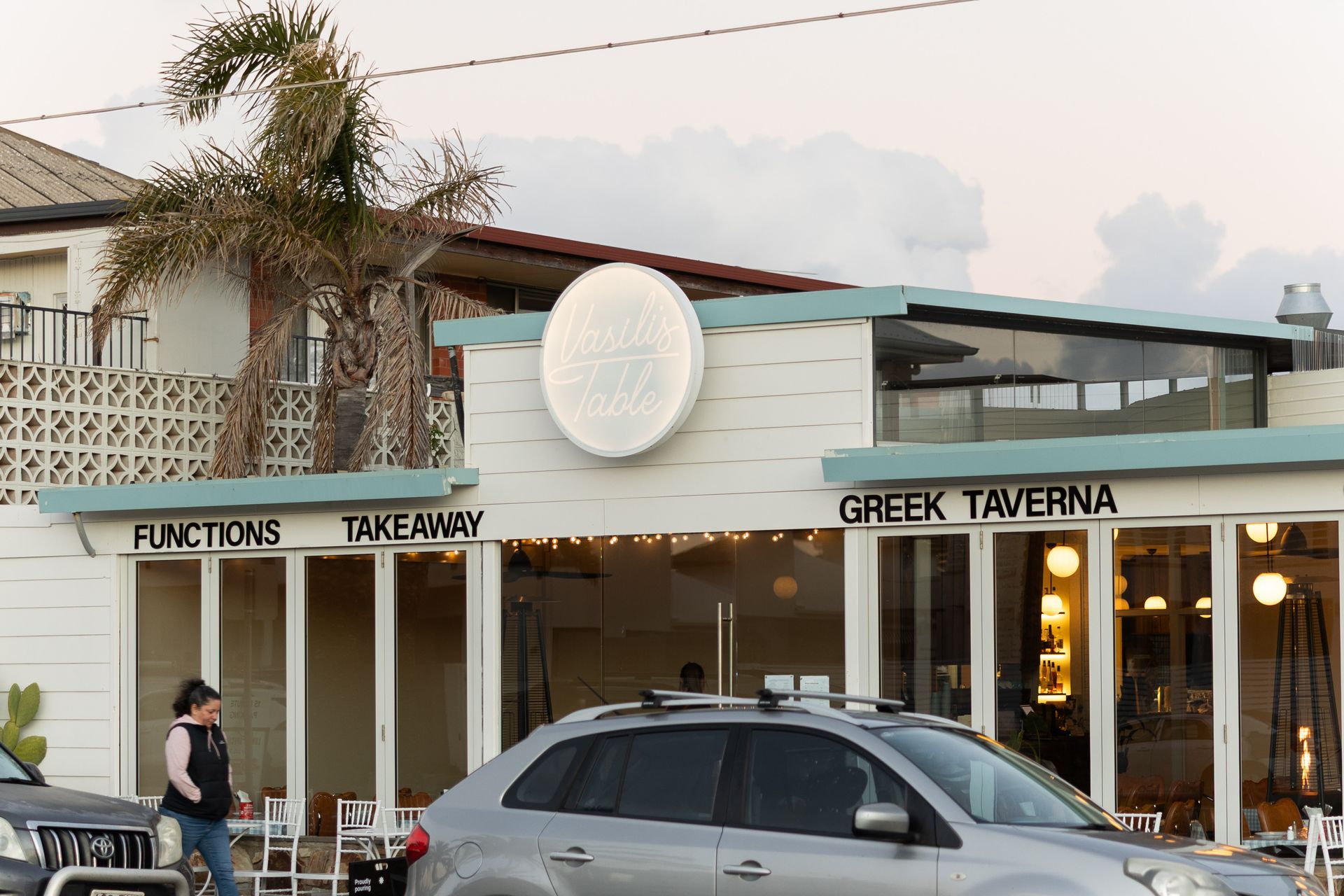 Vasili's Table Greek Taverna restaurant near Esplanade Apartments, West Beach