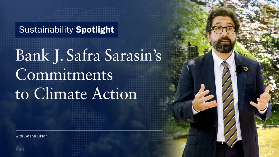Bank J. Safra Sarasin's Commitments to Climate Action