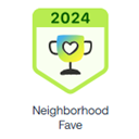 A trophy with a heart on it and the year 2024 on it.