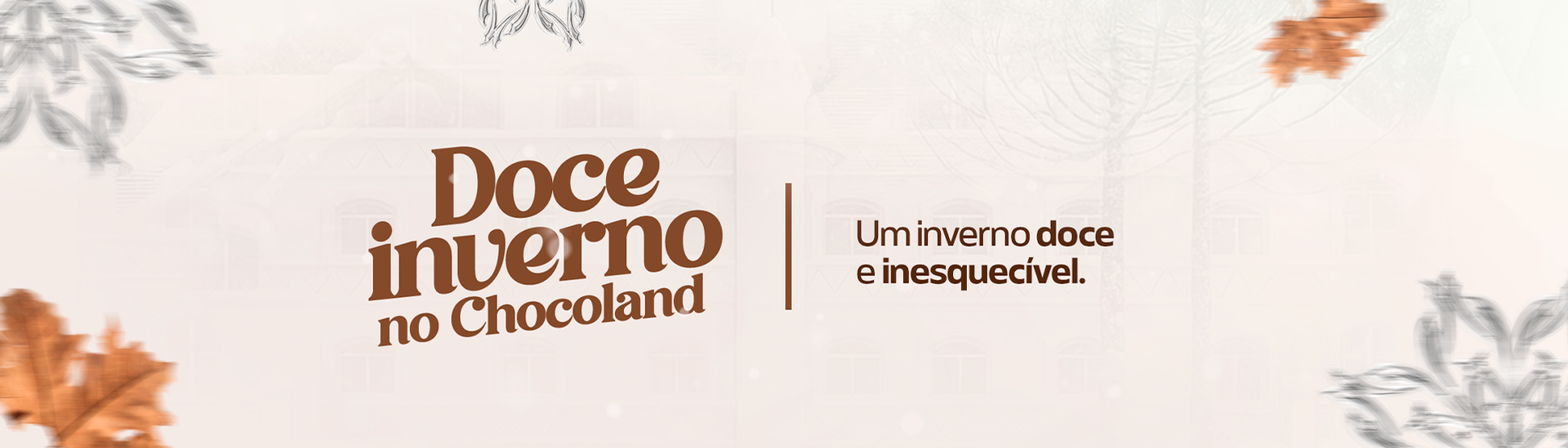 Um cartaz com folhas de outono e as palavras outono de sabores e emoções