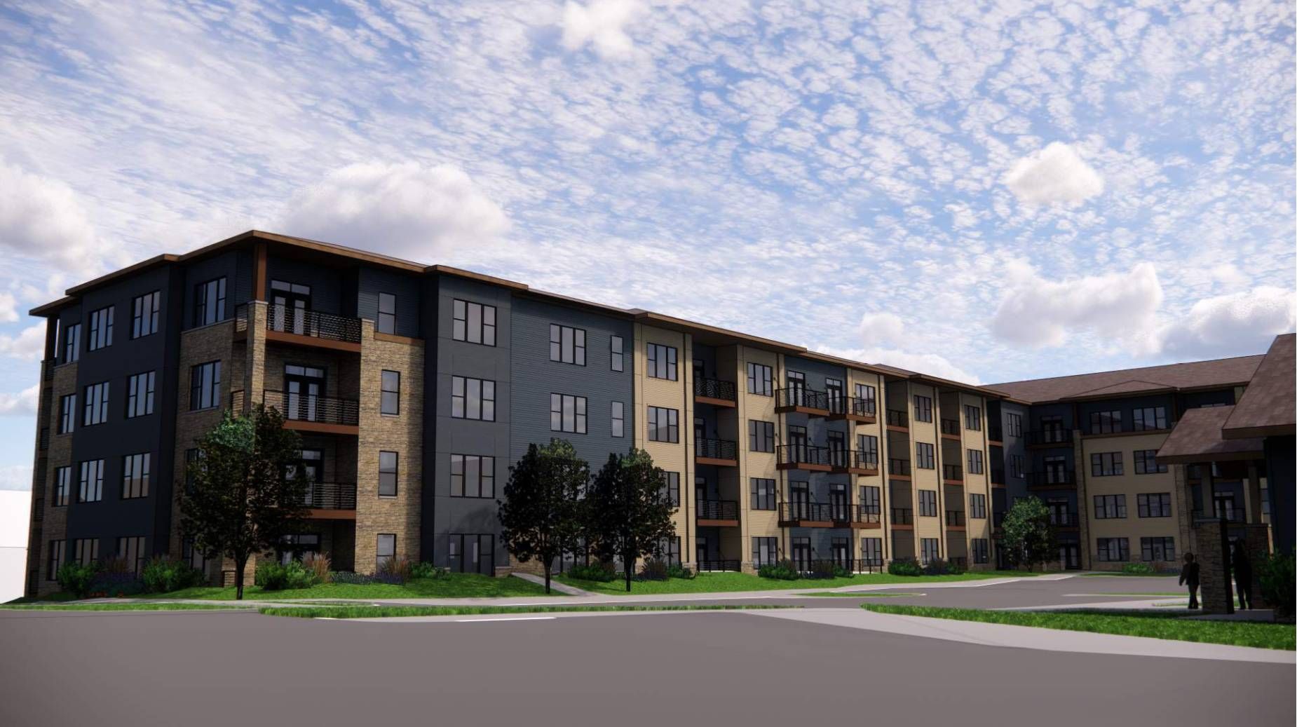 Large apartment building.