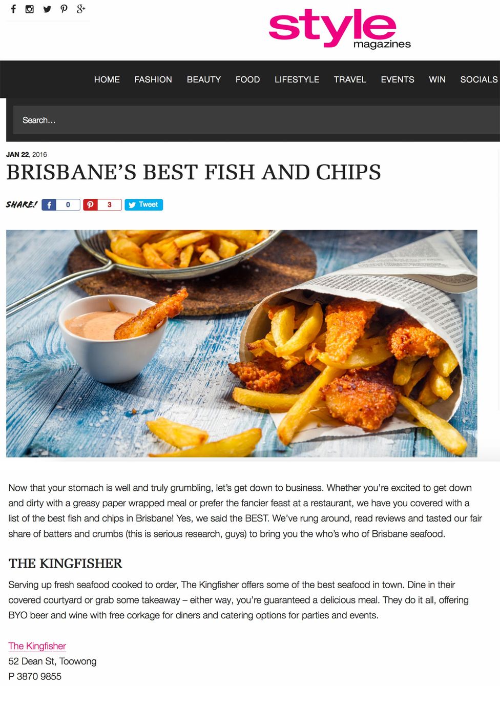 Loaded chips with sauce at fish and chips shop Toowong