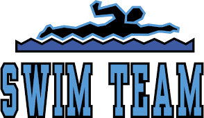 A logo for a swim team with a swimmer in the water