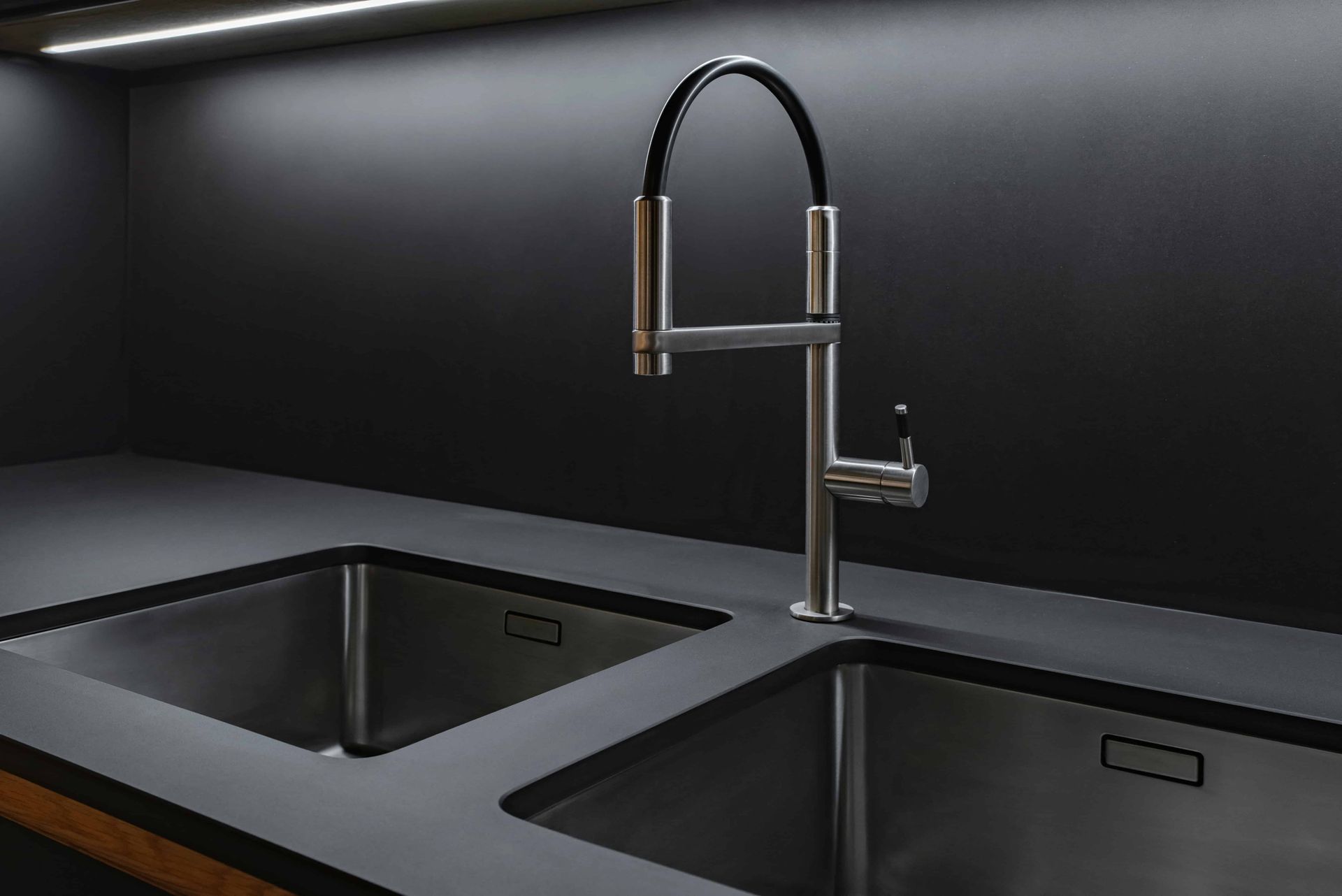 a black colored new sink