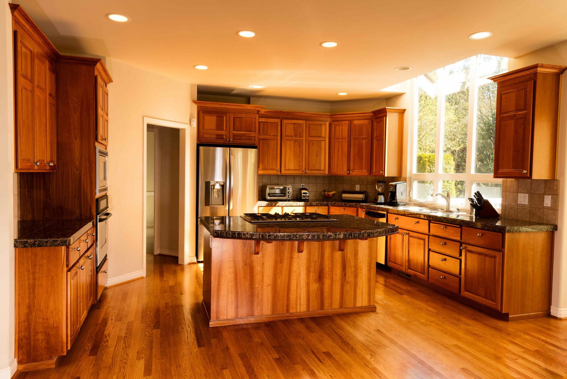 Refinished cabinetry in a kitchen