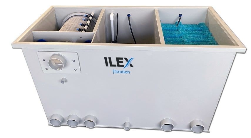 A large white container with the word ilex on it