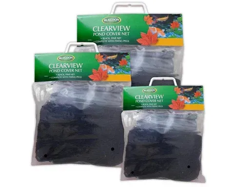 Three bags of clearview pond cover net with handles