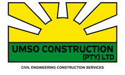 Logo for Umso Construction: Sun design above green and yellow bars; company name in green.