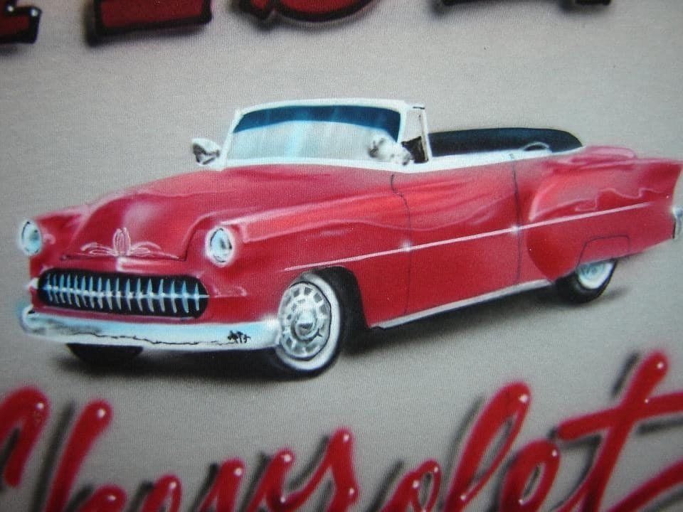 A picture of a red car with the words where 's alot on the bottom