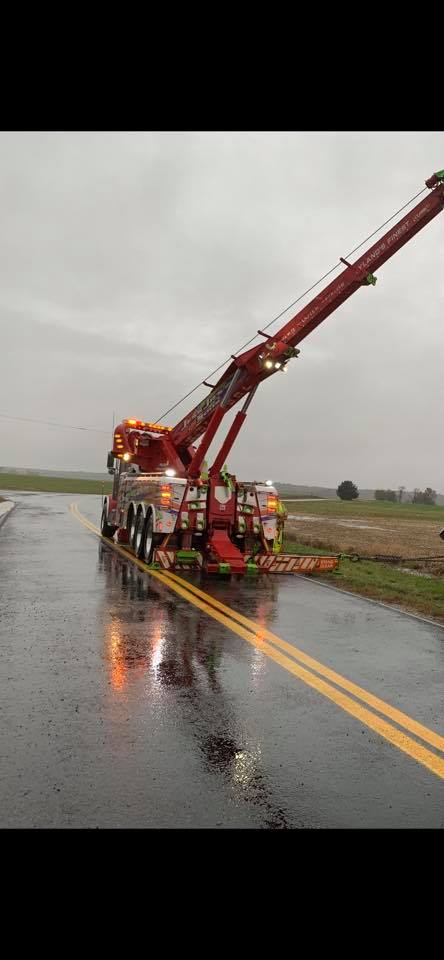Back View of Tow Truck — Cambridge, MD — Jess Jr's & Sons Body Shop