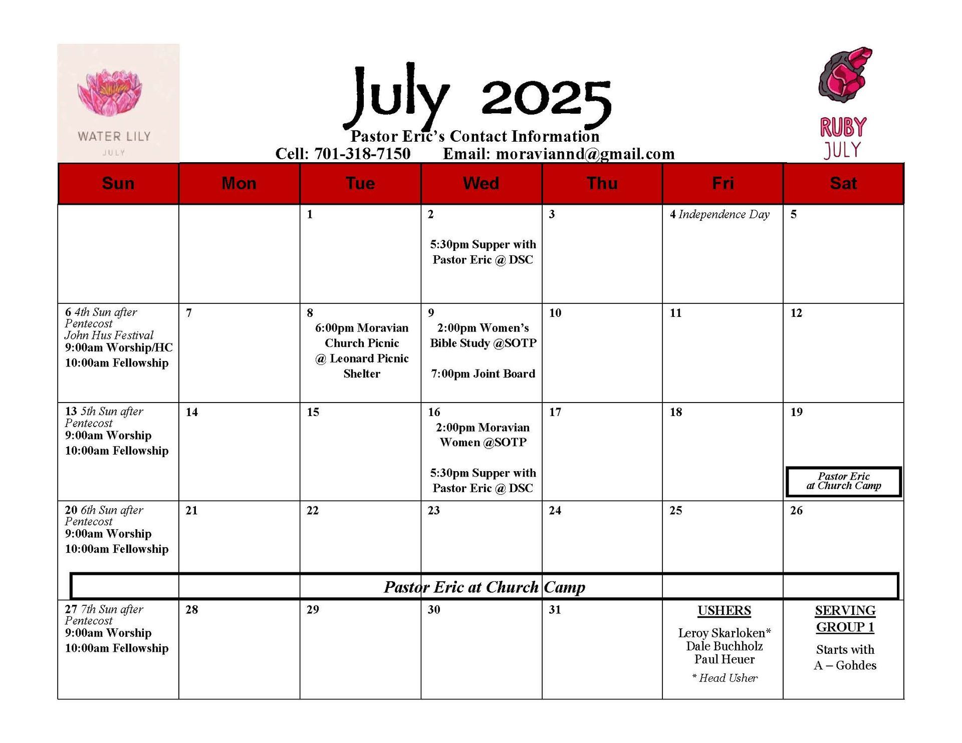 events calendar