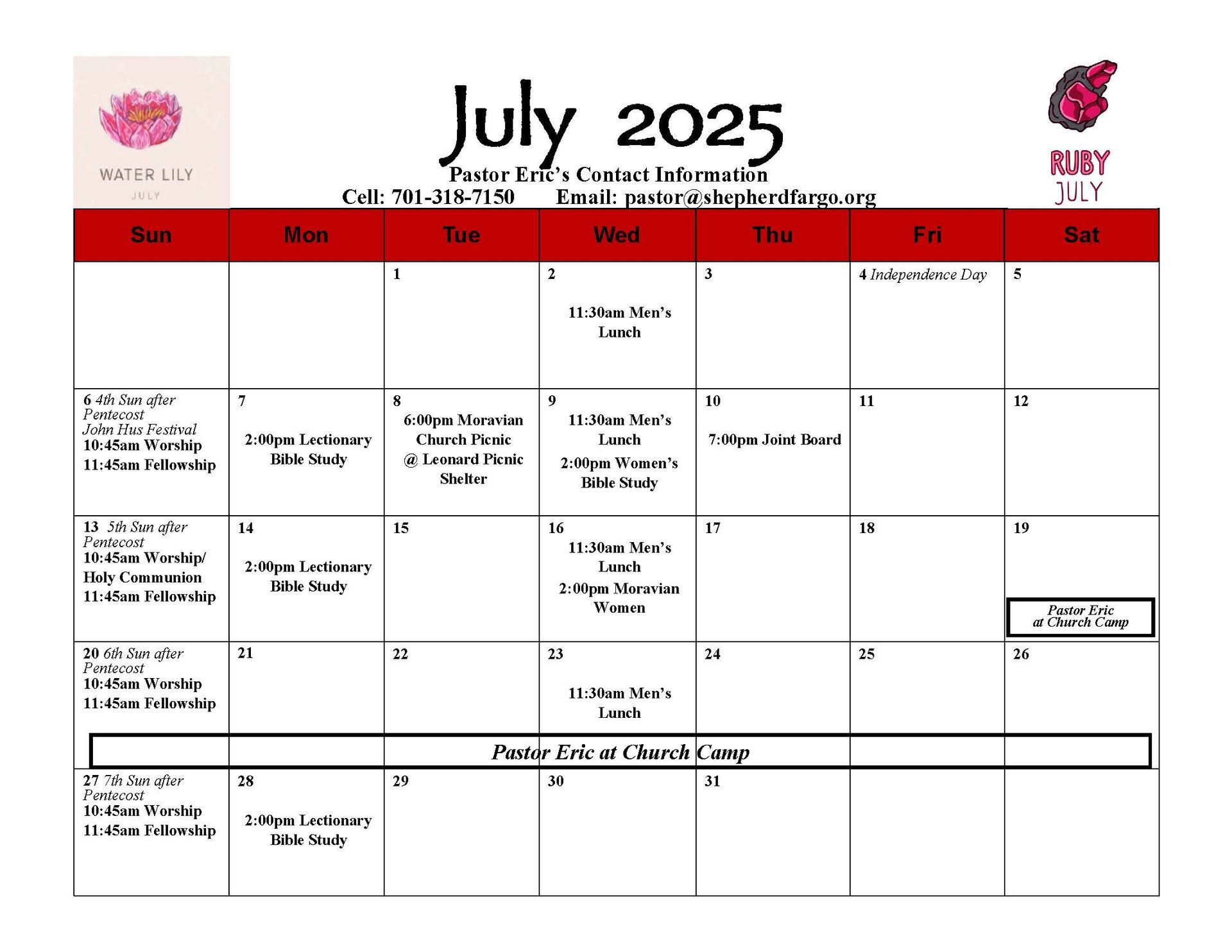 events calendar