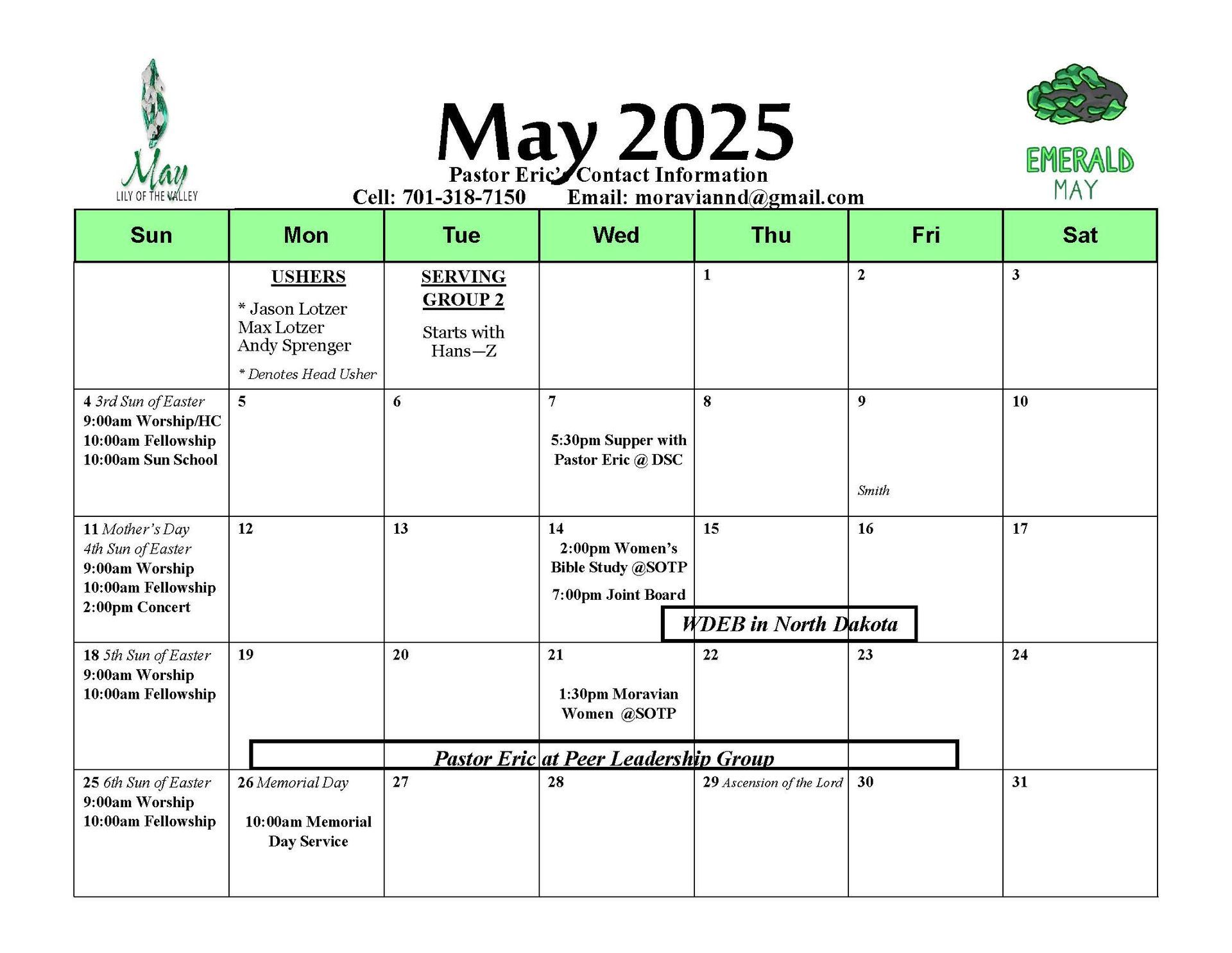 events calendar