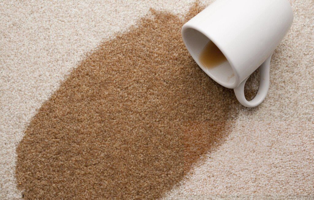 coffee stain on carpet