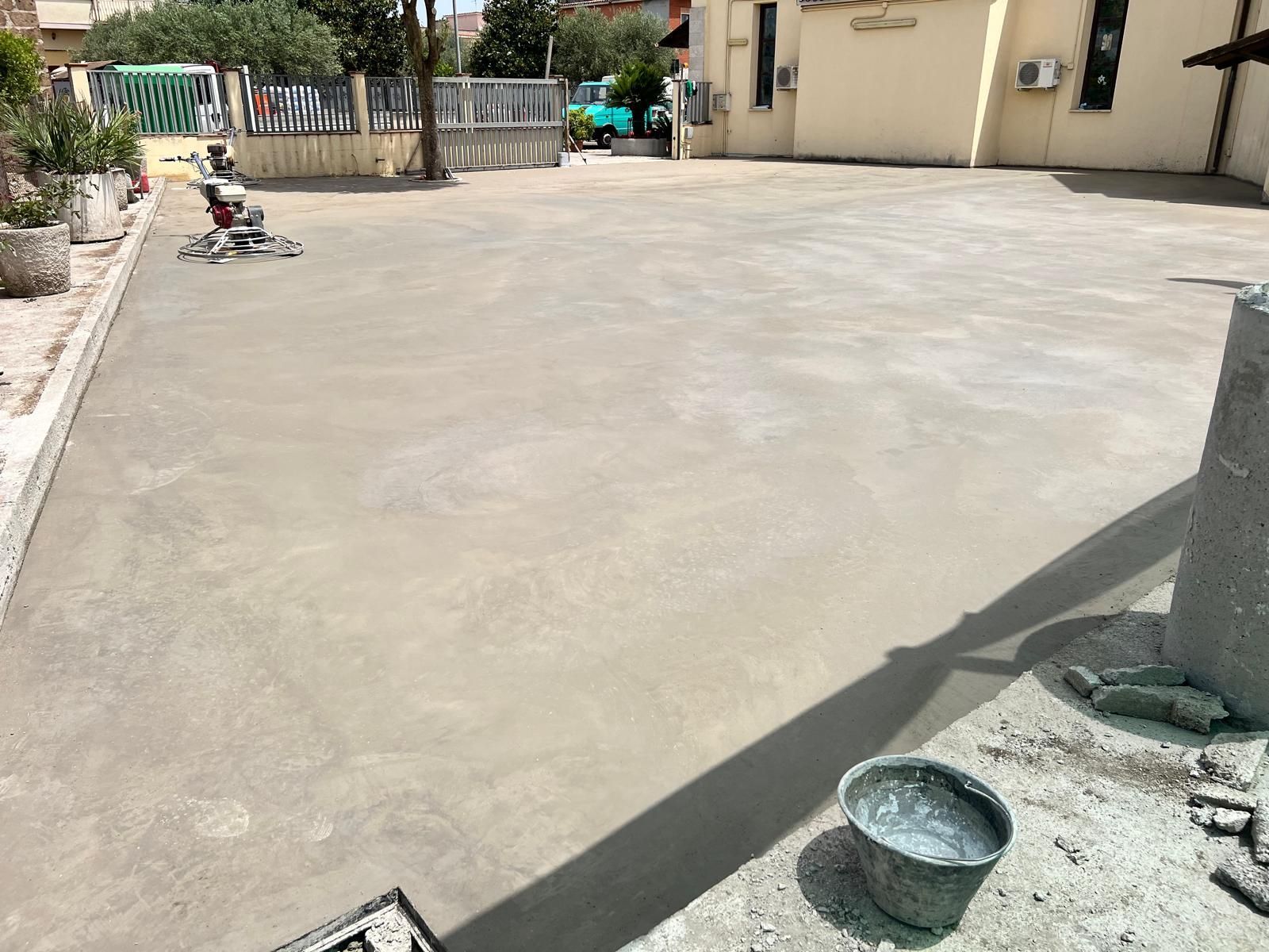 Pavimentazione in cemento