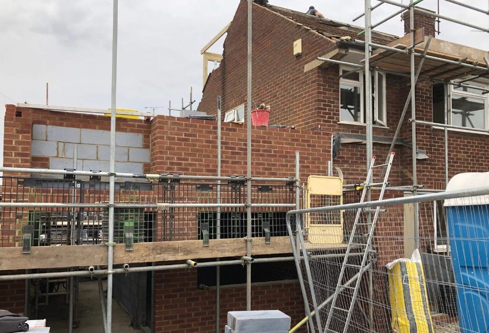 Derbyshire Specialist Group building a single storey extension in Swadlincote
