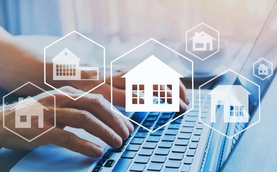 Derbyshire Specialists Group typing a property management service report about a house in Derby