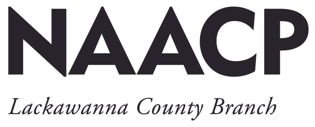 NAACP logo: Black text with 