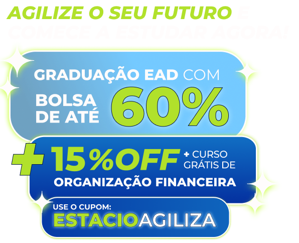 Graduação Estácio com até 70%* de bolsa no curso todo